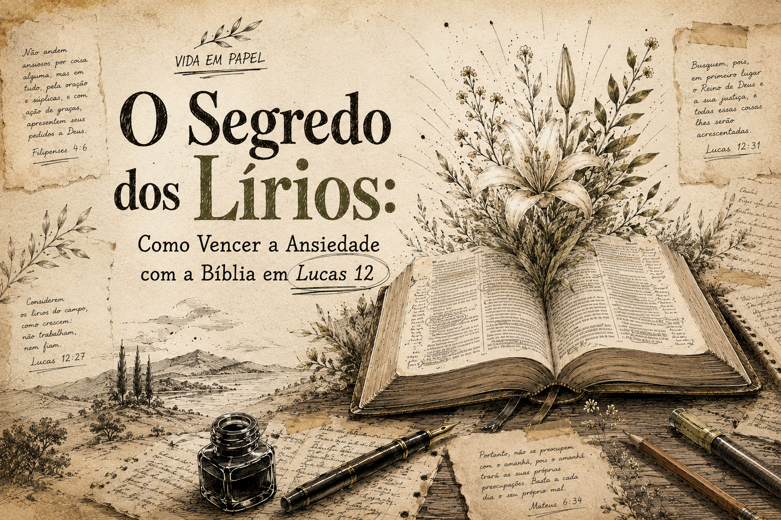 O Segredo dos Lírios: Como Vencer a Ansiedade com a Bíblia em Lucas 12